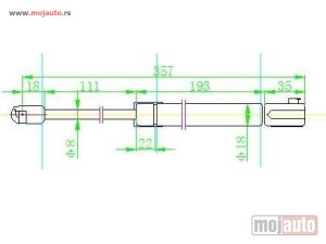NOVI: delovi  AMORTIZER HAUBE (357L-550N) Levo Mercedes s class (w222) 13-17 -dostupno
