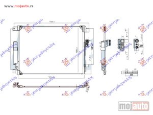 NOVI: delovi  HLADNJAK KLIME 2.3 DIZEL (702x488x12) (NISSENS) Mercedes x class (470) 17- -dostupno