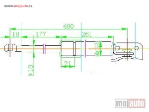 NOVI: delovi  AMORTIZER GEPEK VRATA (480L-480N) Levo Mitsubishi asx 10-14 -dostupno