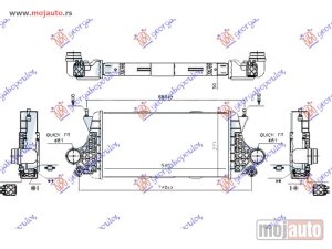 Glavna slika - HLADNJAK INTERKULERA 2.2 DIZEL (545x277x50) Mitsubishi pajero pinin 99-07 -dostupno - MojAuto