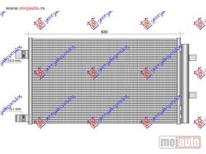 NOVI: delovi  HLADNJAK KLIME 1.5 DCI DIZEL (628x359x12) Nissan qashqai 13-17 -dostupno