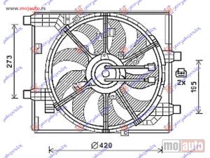 NOVI: delovi  VENTILATOR KOMPLET (1.6 DIG-TURBO) Nissan juke 10-15 -dostupno
