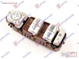 NOVI: delovi  PREKIDAC U PREDNJIM VRATIMA (4 TASTERA) (BRAON NOSAC/SREBRNI TASTER) (3 PIN) Levo Mercedes s class (w222) 13-17 -dostupno