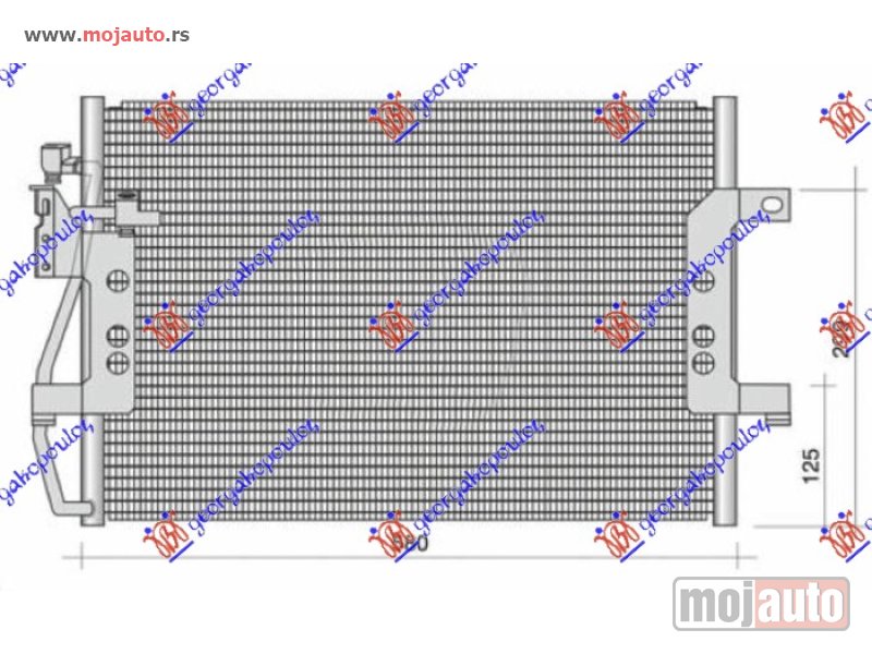 Glavna slika -  HLADNJAK KLIME 1.6/1.9 BENZIN - 1.7 CDI DIZEL (578x376x16) Mercedes vaneo 02-05 -dostupno - MojAuto