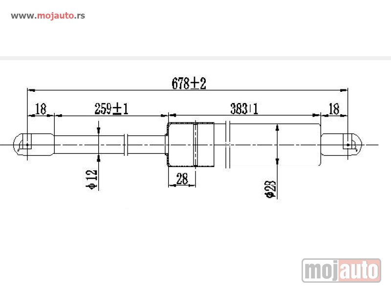 Glavna slika -  AMORTIZER GEPEK VRATA (678L-1060N) Mercedes vito (w447) 15- -dostupno - MojAuto
