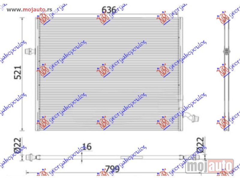 Glavna slika -  HLADNJAK MOTORA DODATNI 3.0/4.7/5.5/6.0 BENZIN - 3.0/3.5 BENZIN/HIBRID - 2.2 DIZEL/HIBRID- 3.0 DIZEL (AUTO) (635x509) Mercedes s class (w222) 13-17 -dostupno - MojAuto