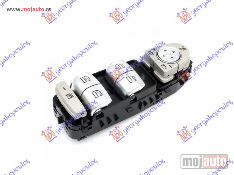 Glavna slika -  PREKIDAC U PREDNJIM VRATIMA (4 TASTERA) (CRNI NOSAC/SREBRNI TASTER) (3 PIN) Levo Mercedes s class (w222) 13-17 -dostupno - MojAuto
