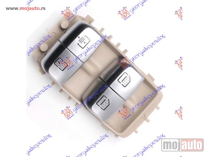 Glavna slika -  PREKIDAC U ZADNJIM VRATIMA L=D (KREM NOSAC/SREBRNI TASTER) (ZAVESICA I PANORAMSKI KROV) (BELO SVETLO) (3 PIN) Mercedes s class (w222) 13-17 -dostupno - MojAuto