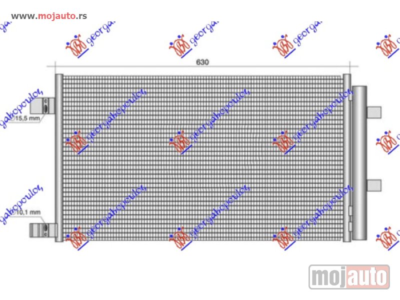 Glavna slika -  HLADNJAK KLIME 1.5 DCI DIZEL (628x359x12) Nissan qashqai 13-17 -dostupno - MojAuto