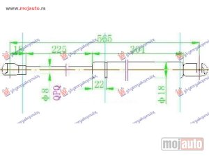 NOVI: delovi  AMORTIZER GEPEK VRATA (565L-550N) Kia sportage 08-10 -dostupno