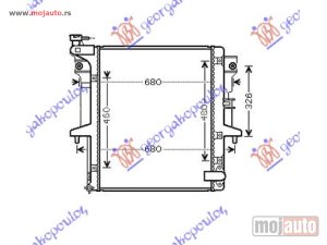 NOVI: delovi  HLADNJAK MOTORA 2.5/3.0 TD (52.5x65) ZATVOREN SISTEM Mitsubishi p/u l200 10-15 -dostupno
