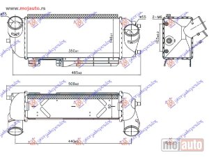 NOVI: delovi  HLADNJAK INTERKULERA 2.0 CRDI (350x146x90) Kia sportage 10-14 -dostupno