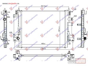 NOVI: delovi  HLADNJAK MOTORA 0.9 TURBO / 1.0 12v BENZIN-ELEK (480x397x16) Smart forfour 15- -dostupno