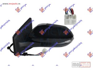 NOVI: delovi  RETROVIZOR ELEKTRICNI SA GREJACEM PM (ELEKTRO-SKLOPIV) (MIGAVAC) (8 PIN) (A KVALITET) (KONVEKSNO STAKLO) Levo Mazda 2 hybrid 22- -dostupno