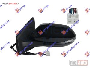 NOVI: delovi  RETROVIZOR ELEKTRICNI SA GREJACEM PM (ELEKTRO-SKLOPIV) (MIGAVAC) (MRTAV UGAO) (9 PIN) (A KVALITET) (KONVEKSNO STAKLO) Levo Mazda 2 hybrid 22- -dostupno