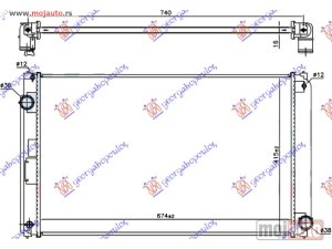 NOVI: delovi  HLADNJAK MOTORA 2.0 16v BENZIN (MAN/AUTO) (675x415x16) Lexus nx 14-17 -dostupno
