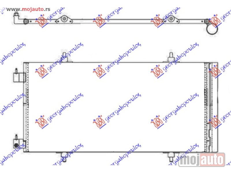 Glavna slika -  HLADNJAK KLIME 3.0i V6 24V BENZIN (748x370x16) Lancia phedra 02-10 -dostupno - MojAuto