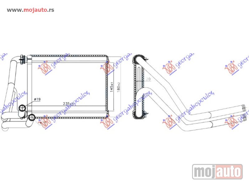 Glavna slika -  GREJAC KABINE (145x225x20) Kia sportage 14-15 -dostupno - MojAuto