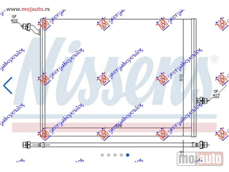 Glavna slika -  HLADNJAK MOTORA DODATNI BENZIN/DIZEL (640x510x16) (MAHLE PREMIUM LINE) Mercedes glc (x253/c253) suv/coupe 20-23 -nedostupno - MojAuto