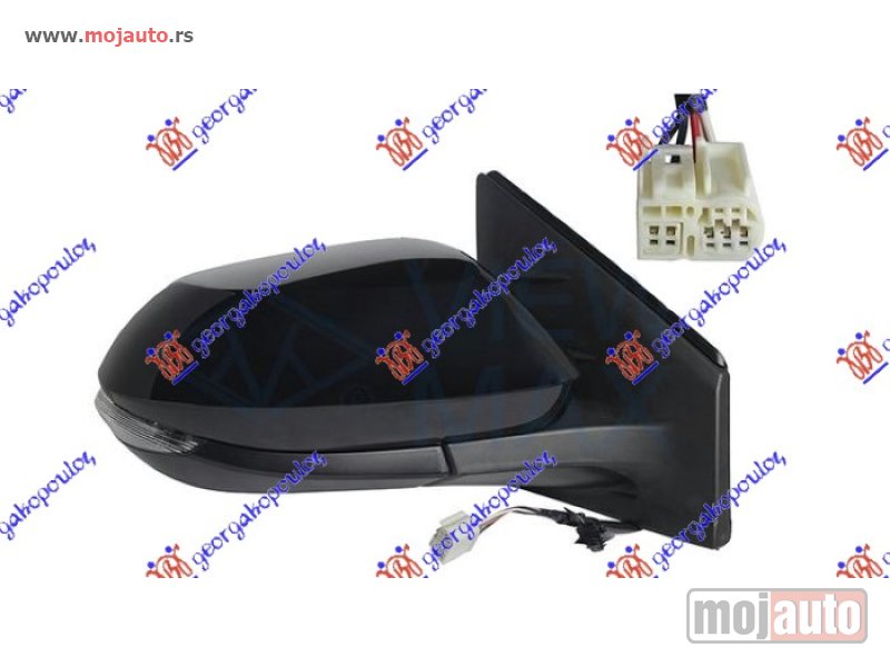 Glavna slika -  RETROVIZOR ELEKTRICNI PM (MIGAVAC) (5 PIN) (A KVALITET) (KONVEKSNO STAKLO) Desno Mazda 2 hybrid 22- -dostupno - MojAuto