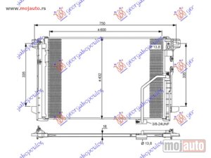NOVI: delovi  HLADNJAK KLIME BENZIN/DIZEL (610x420x16) Mercedes glk (x204) 12-15 -dostupno