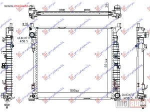 Glavna slika -  HLADNJAK MOTORA ZA SVE MODELE (520x370x16) Mercedes gl (x166) 12-15 -dostupno - MojAuto