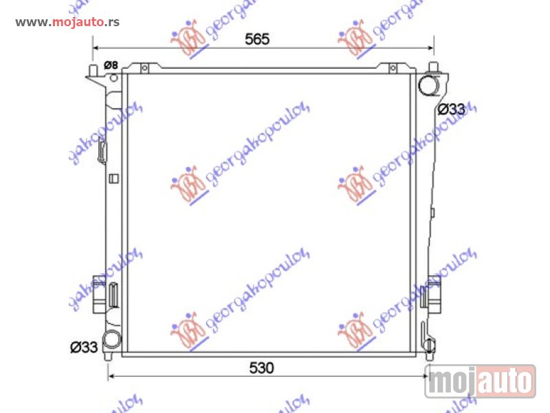 Glavna slika -  HLADNJAK MOTORA 1.6 CRDi DIZEL (MAN) (450x440x16) Kia ceed 3d 10-13 -nedostupno - MojAuto