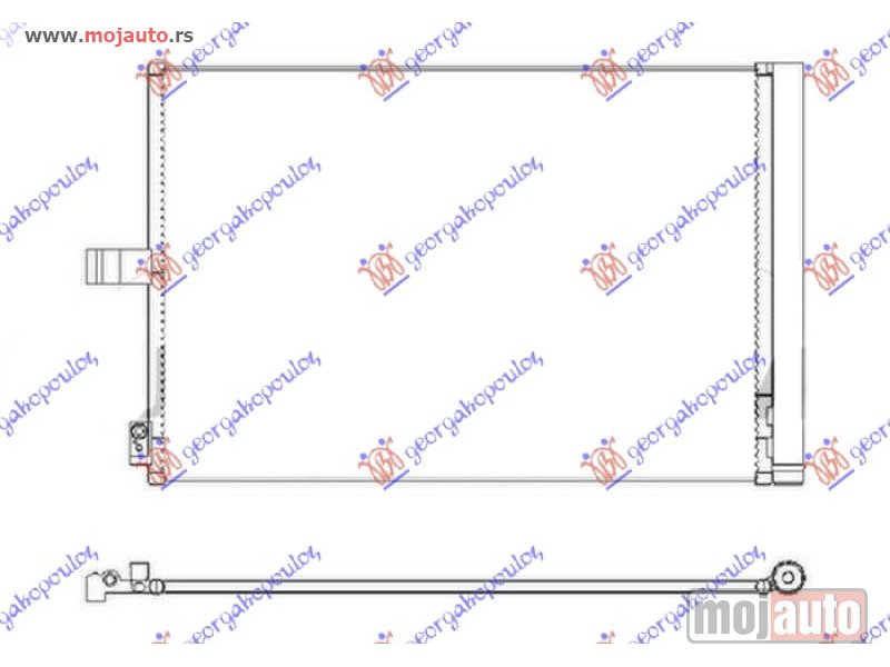 Glavna slika -  HLADNJAK KLIME 2.2/3.0 DIZEL (646x421x12) Mercedes e class (c207) coupe/cabrio 13-16 -dostupno - MojAuto