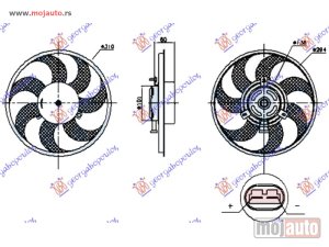 NOVI: delovi  VENTILATOR (MOTOR+ELISA) (BENZIN/DIZEL) (300mm) (KONEKTOR NA MOTORU) Mercedes vito (w639) & viano 10-15 -dostupno