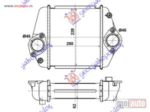 NOVI: delovi  HLADNJAK INTERKULERA 2.2 DI DIZEL (200x230x62) (NISSENS) Mazda cx7 11- -dostupno