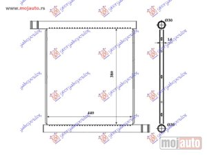 NOVI: delovi  HLADNJAK MOTORA ZA SVE MODELE (44x38) (MAHLE BEHR PREMIUM LINE) Smart fortwo 12-14 -dostupno