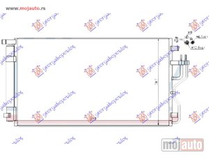 NOVI: delovi  HLADNJAK KLIME ZA SVE MODELE BENZIN (655x380x16) (KOREJA) Kia sportage 14-15 -dostupno