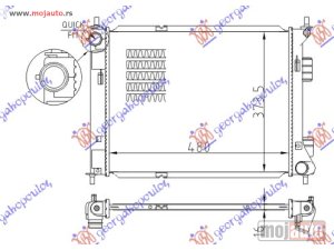 Glavna slika - HLADNJAK MOTORA 1.4/1.6 CRDI (MAN) (+/-AC) (48x37.3) Kia venga 10- -dostupno - MojAuto