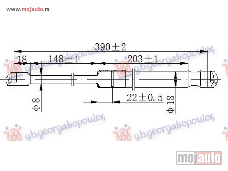 Glavna slika -  AMORTIZER GEPEK VRATA KARAVAN (390L-800N) Kia ceed 5d 10-13 -dostupno - MojAuto