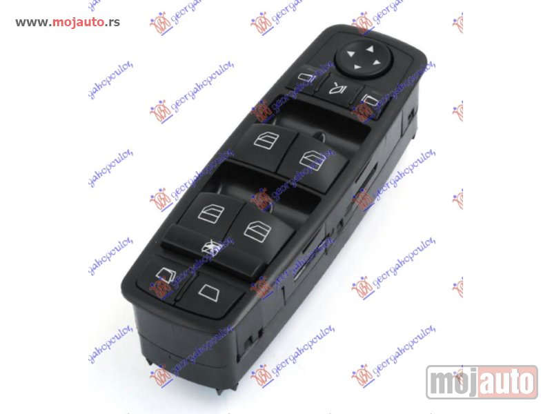 Glavna slika -  PREKIDAC U PREDNJIM VRATIMA CRNI (4 TASTERA) (ELEK. OTVARANJE GEPEK STAKLA) (ELEKTRO-SKLOPIV RETROVIZOR) (3 PIN) Levo Mercedes gl (x164) 06-12 -dostupno - MojAuto