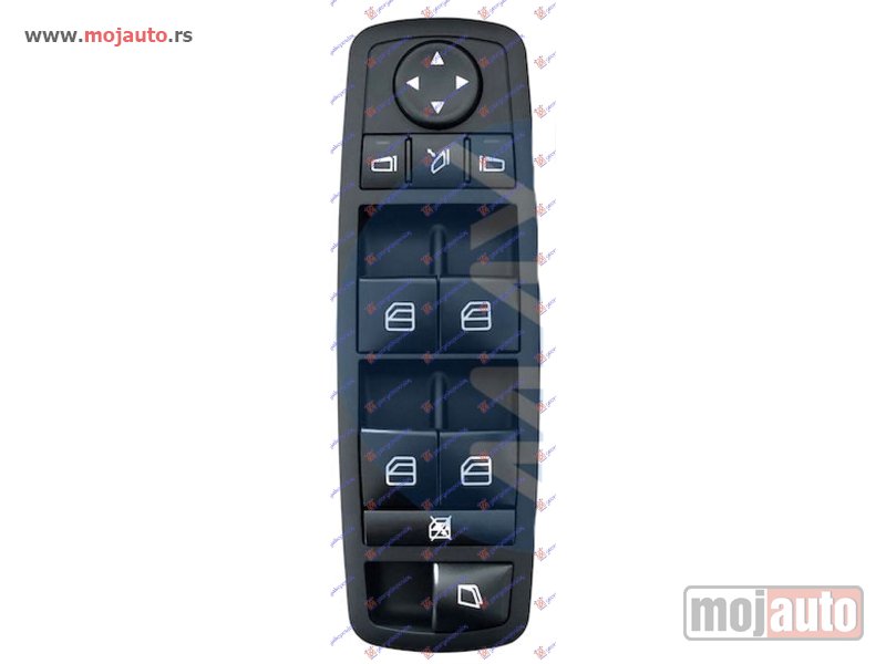 Glavna slika -  PREKIDAC U PREDNJIM VRATIMA CRNI (4 TASTERA) (ELEK. OTVARANJE GEPEK STAKLA) (ELEKTRO-SKLOPIV RETROVIZOR) (3 PIN) Levo Mercedes gl (x164) 06-12 -dostupno - MojAuto