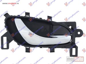 Glavna slika -  KVAKA PREDNJIH/ZADNJIH VRATA UNUTRASNJA HROM/CRNA (SA CRNOM BRAVOM) Levo Nissan qashqai 13-17 -dostupno - MojAuto