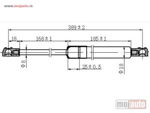 Glavna slika - AMORTIZER HAUBE (389L-209N) Nissan nv 250 19- -dostupno - MojAuto