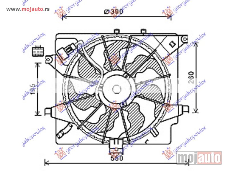Glavna slika -  VENTILATOR KOMPLET (DIZEL) (HALLA TIP) Kia ceed 5d 13-15 -dostupno - MojAuto