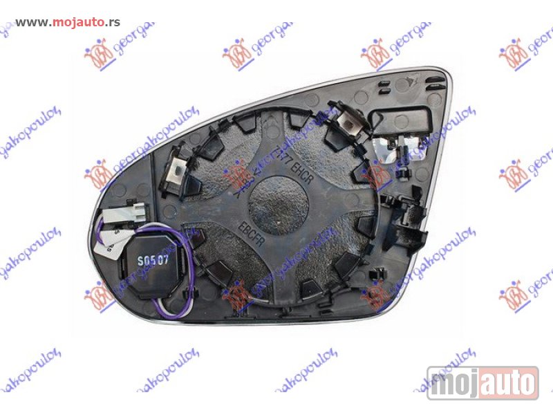 Glavna slika -  STAKLO RETROVIZORA SA GREJACEM (MRTAV UGAO) (ASFERICNO) Desno Mercedes a class (v177) sedan 18- -dostupno - MojAuto