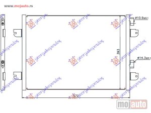 NOVI: delovi  HLADNJAK KLIME BENZIN/DIZEL (528x39.3) Dacia logan-mcv 05-08/p.up-van 09-12 -dostupno