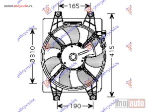NOVI: delovi  VENTILATOR KLIME KOMPLET (BENZIN/DIZEL) (MAN/AUTO) Hyundai accent h/b-l/b 03-05 -dostupno