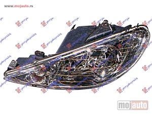 NOVI: delovi  FAR ELEKTRICNI DUPLO SOCIVO (H7/H7) -2006 (TYC) Levo Peugeot 206 98-09 -dostupno