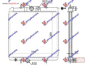 Glavna slika - HLADNJAK MOTORA 1.1/1.6 8V (-AC) (38x41.5) Peugeot 206 98-09 -dostupno - MojAuto