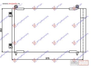 NOVI: delovi  HLADNJAK KLIME 1.6 HDi DIZEL DV6TED4 (530x350x16) Peugeot 206 98-09 -dostupno