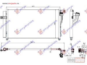 NOVI: delovi  HLADNJAK KLIME 1.4i 1.6i 16V (610x350) Hyundai accent sdn 06-11 -dostupno