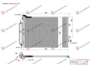 NOVI: delovi  HLADNJAK KLIME BENZIN (510x380) Renault clio 06-09 -dostupno