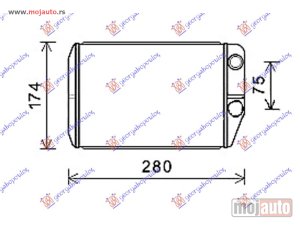 NOVI: delovi  GREJAC KABINE (230x165x26) Citroen jumper 14- -dostupno