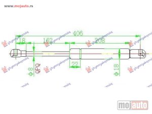 NOVI: delovi  AMORTIZER GEPEK VRATA (406L-335N) Chevrolet matiz 05- -dostupno
