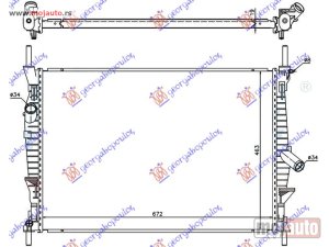Glavna slika - HLADNJAK MOTORA 2.2/2.4 TDCi (-AC) (67.5x45.5) Ford transit 06-13 -dostupno - MojAuto